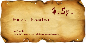 Huszti Szabina névjegykártya